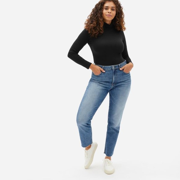 Everlane Denim - Everlane The Curvy Cheeky Jean, Blue, 26 Ankle
